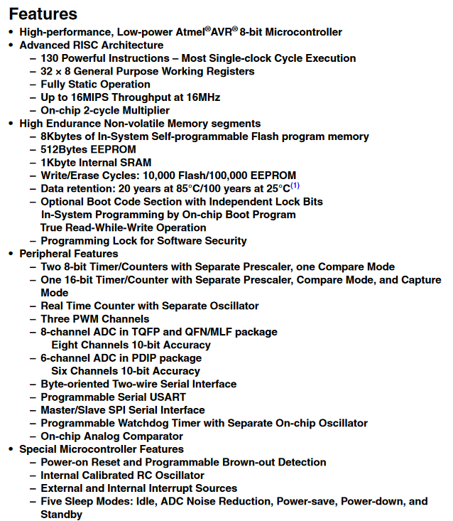 Даташит на русском Atmega8 - Практическая электроника