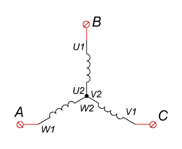 схема соединения звезда схема соединения звезда
