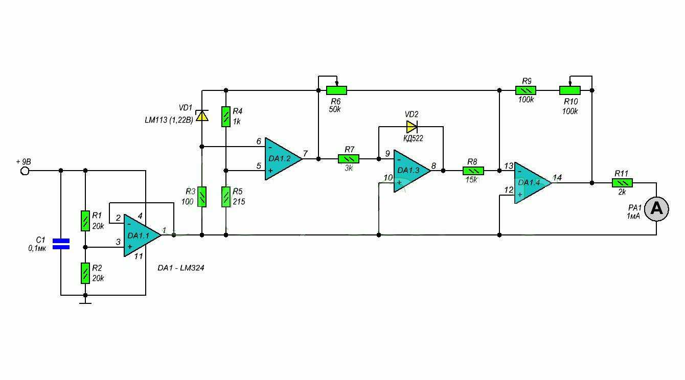 Термометр на lm324n